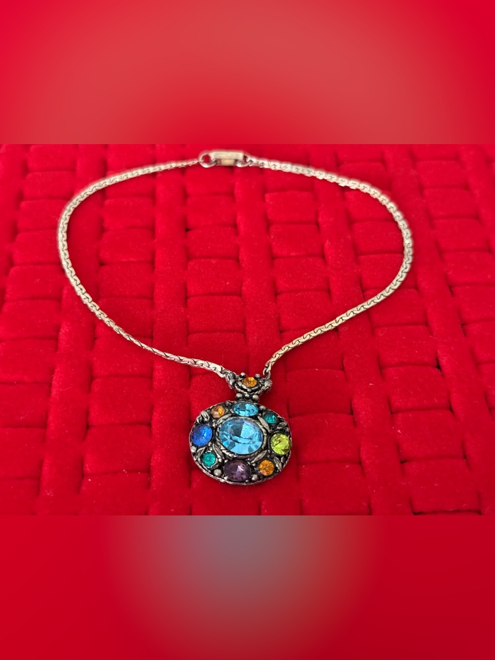 Multicolor Gemstone Pendant Necklace - Women Jewelry